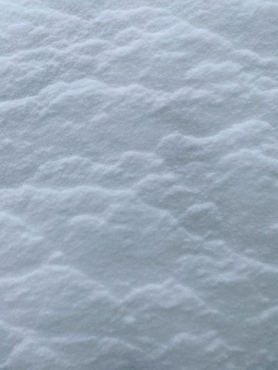 Close-up Shot of a Snow Covered Ground