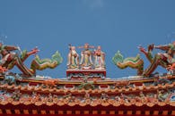 Colorful Imperial Roof Decorations of a Temple