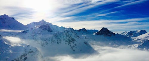 Gratis lagerfoto af alpin, bjerge, bjergtop