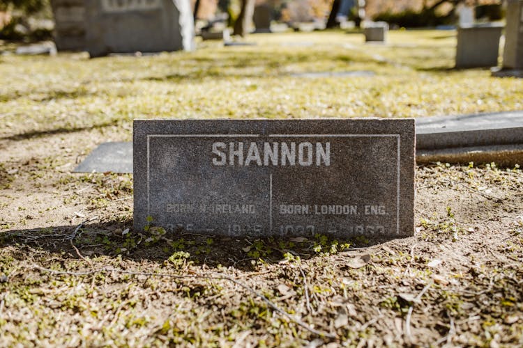 A Gravestone On The Ground