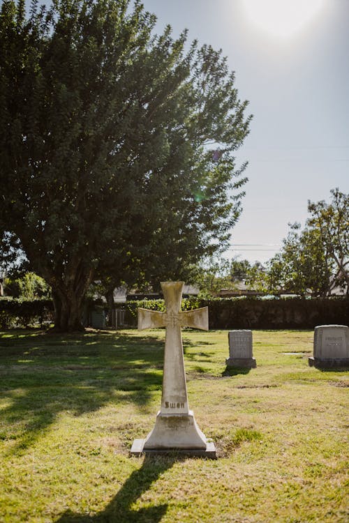 Free An Old Cross Gravestone  Stock Photo