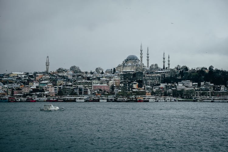 Sea Near Old Fashioned Buildings