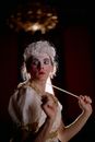 A Person in Costume with Eyes Wide Open