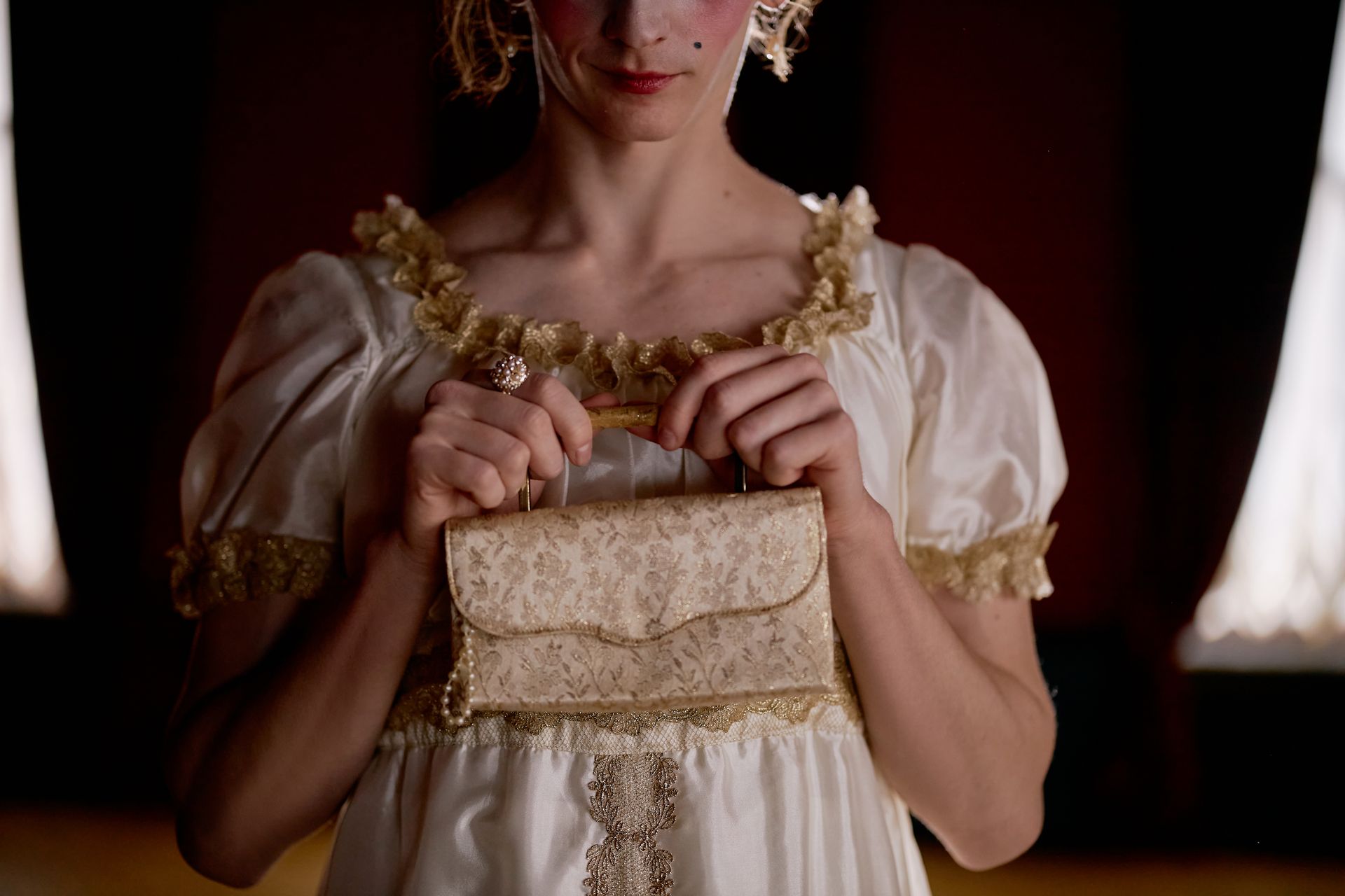 Man Dressed Up as Victorian Woman