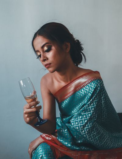 Detail of a saree pallu