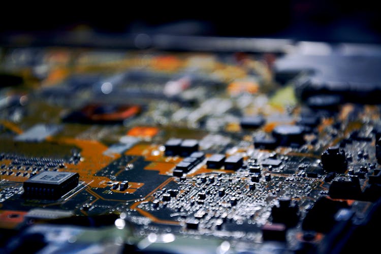 Close-up Of Microcircuit