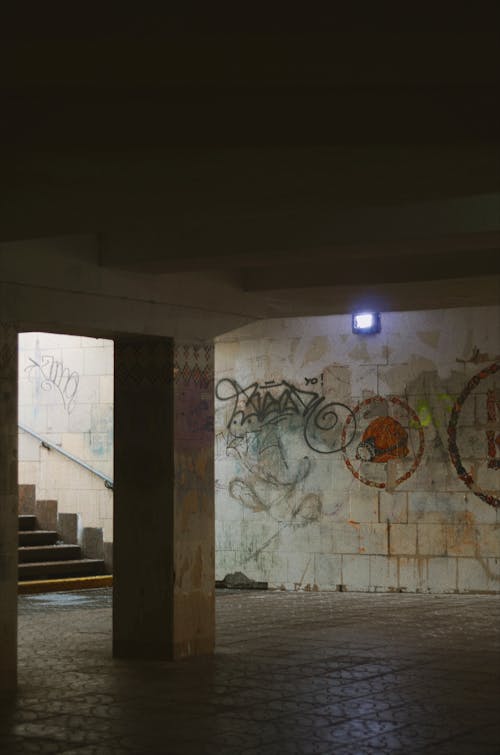 Foto profissional grátis de graffiti, muro, passagem subterrânea