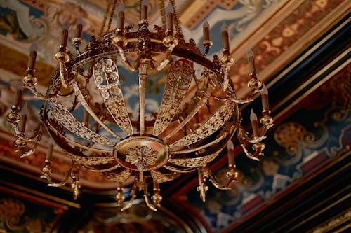 A Chandelier Hanging on the Ceiling
