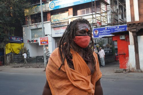 Free stock photo of believer, colors in india, corona mask