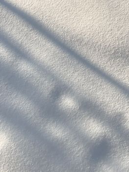 An artistic capture of fresh snow with soft sunlight creating shadows highlighting texture.