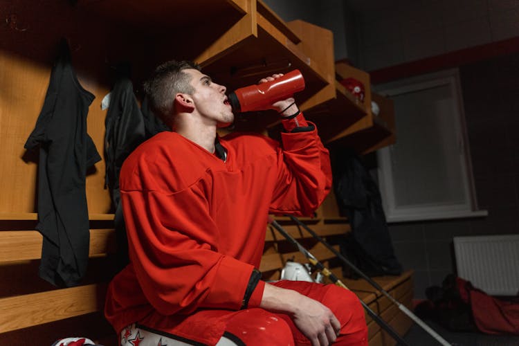 A Man Drinking Water 