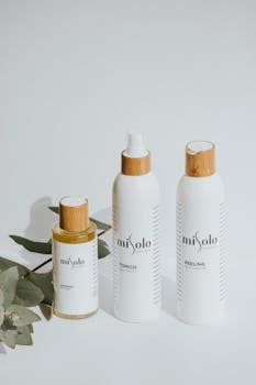 Minimalist display of Misolo brand beauty products with natural accents for a clean, stylish look.