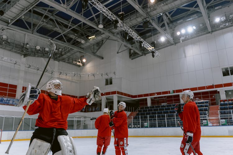 Men Playing Hockey