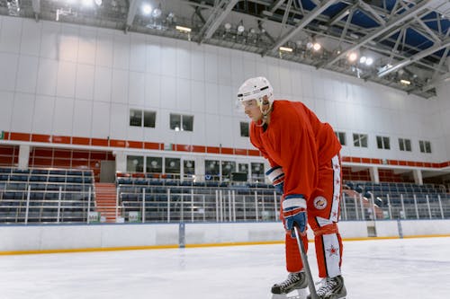 A Man Playing Hockey