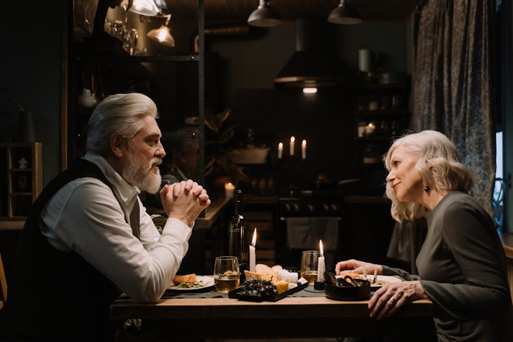 A Couple Having Dinner