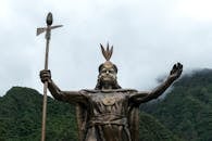 View of a Statue in Mountains