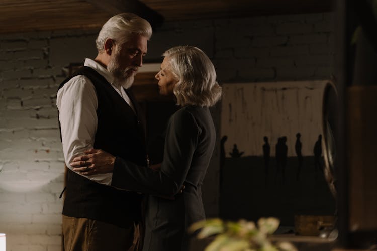 Elderly Couple In A Kitchen