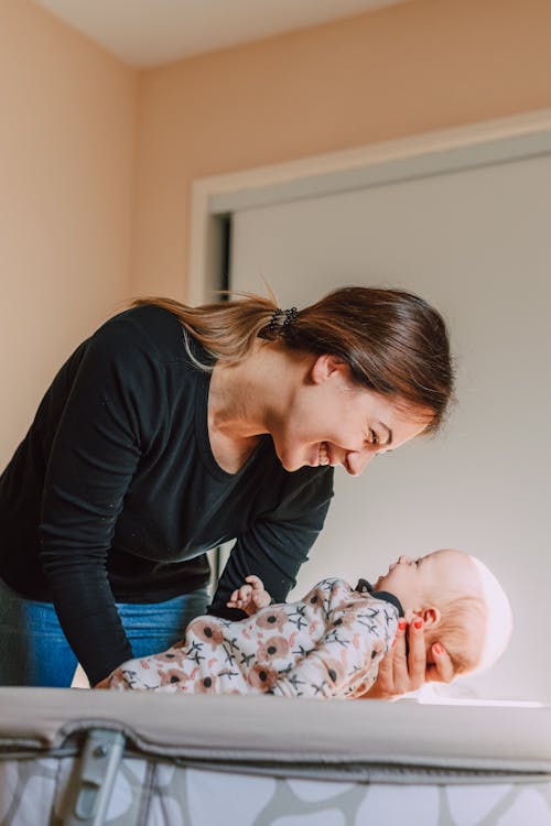 Happy Faces of a Mother and Child