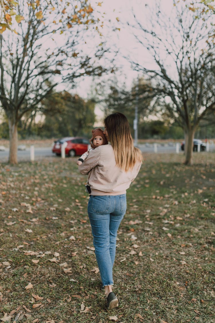 A Mother And Baby In The Park