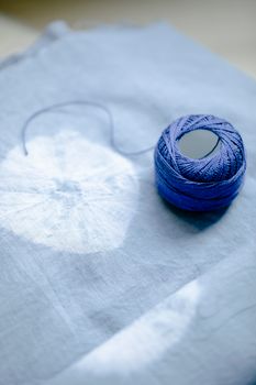 pale indigo dyed fabric