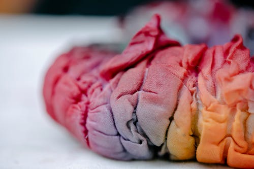 Closeup of a Wet Coloured Cloth