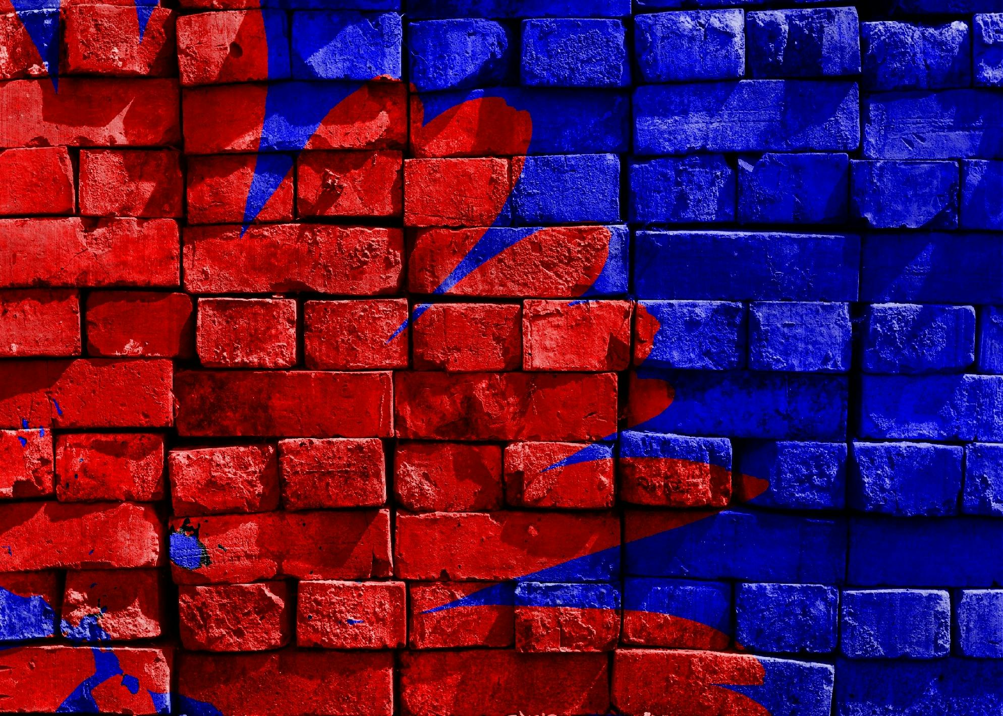 Red and Blue Black Background Phone Wallpaper