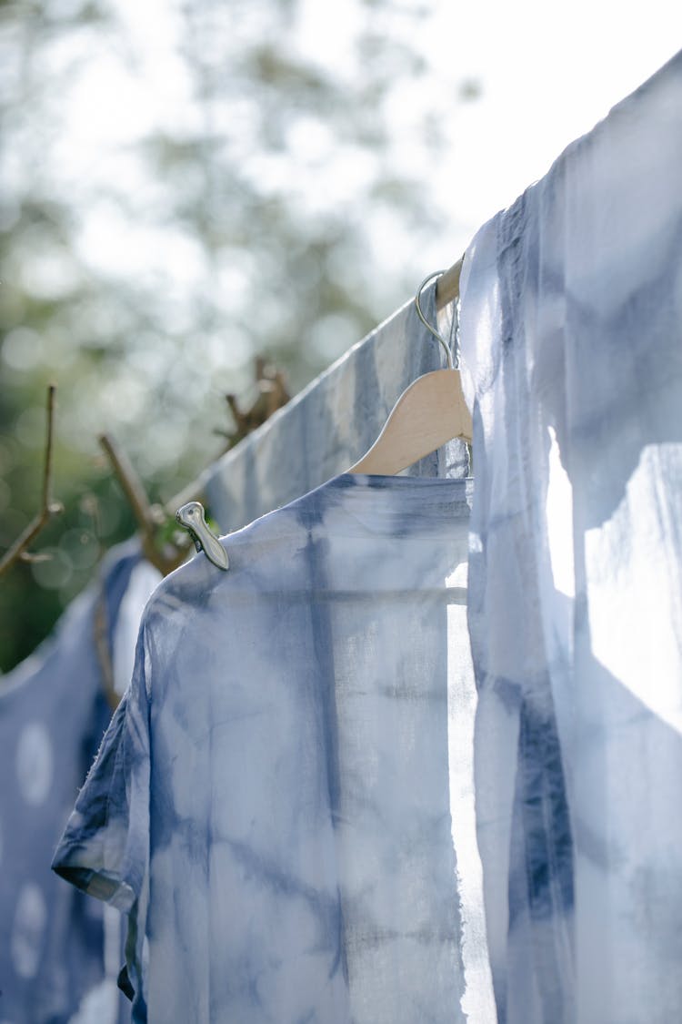 Hand Dyed Clothes Drying Outdoo