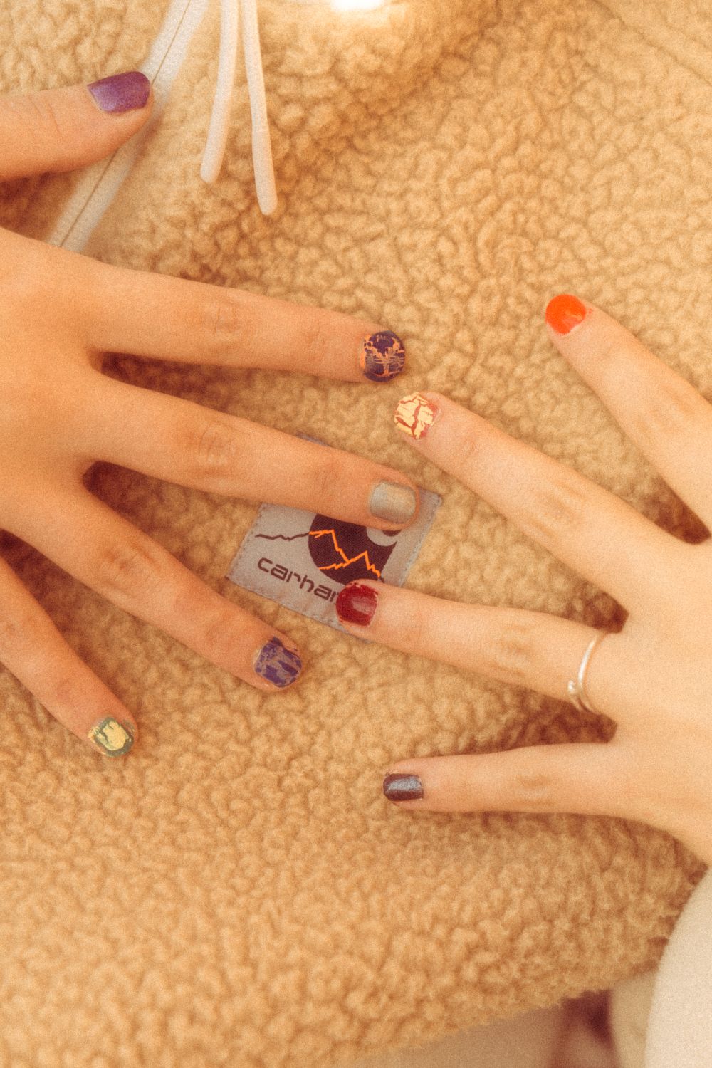 Colourful modern nail art