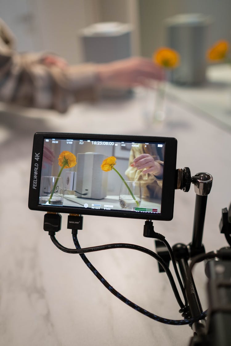 An External Camera Monitor During A Video Shoot