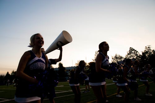 Cheering Squad on Football Field