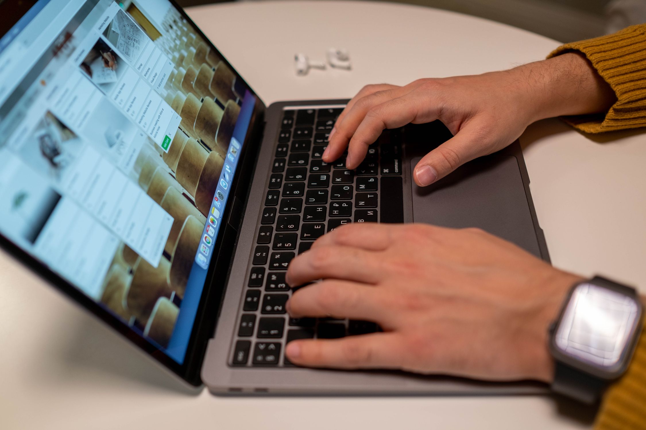 Writing In Computer Person Typing on a Laptop · Free Stock Photo