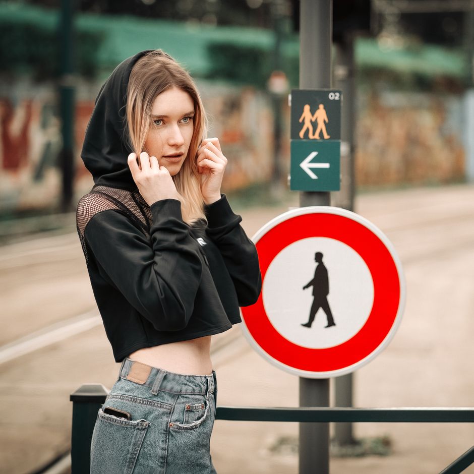 Crosswalk Crop Hoodie