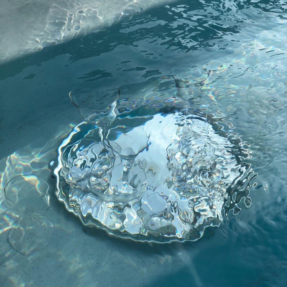Crystal clear pool water