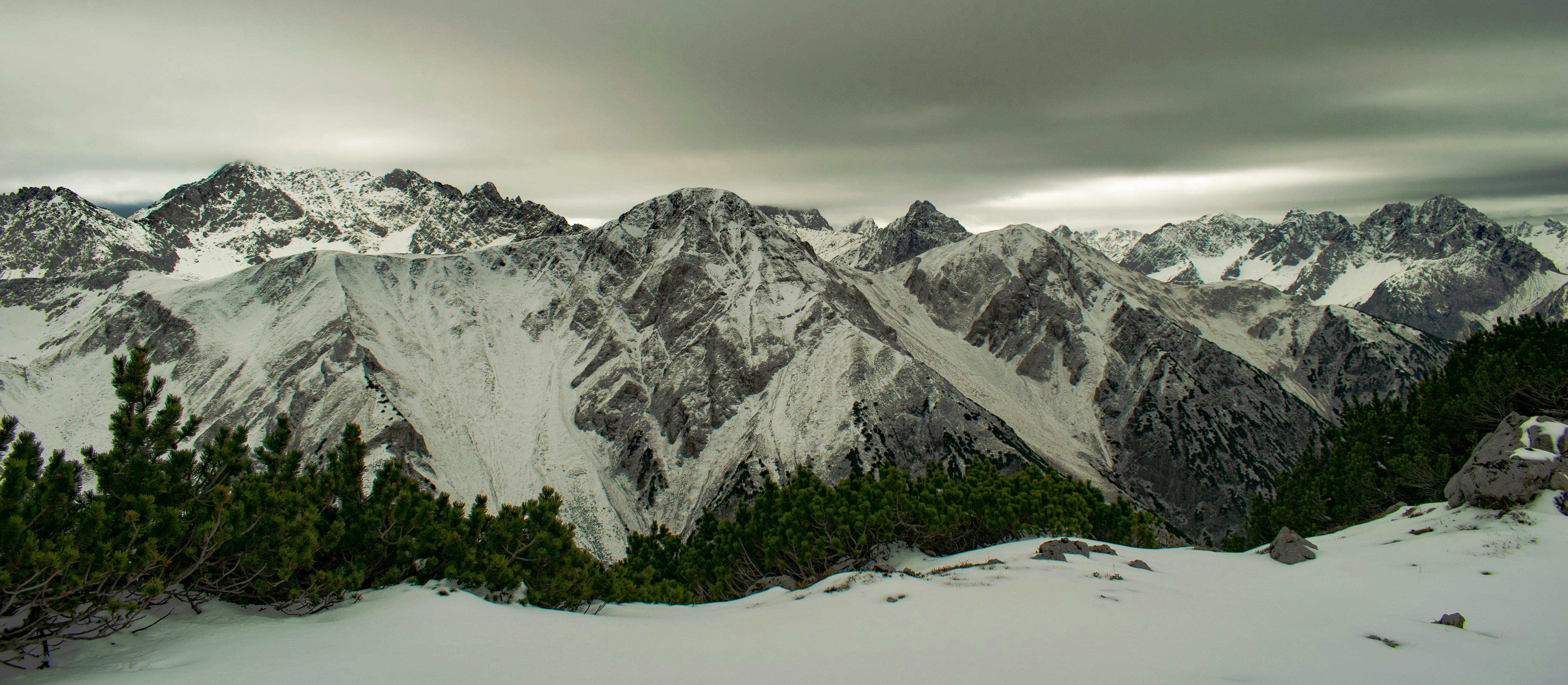 Rocky Mountain With Snow · Free Stock Photo