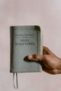 Person Holding Holy Bible