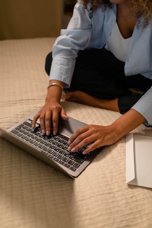 A Person Using Laptop