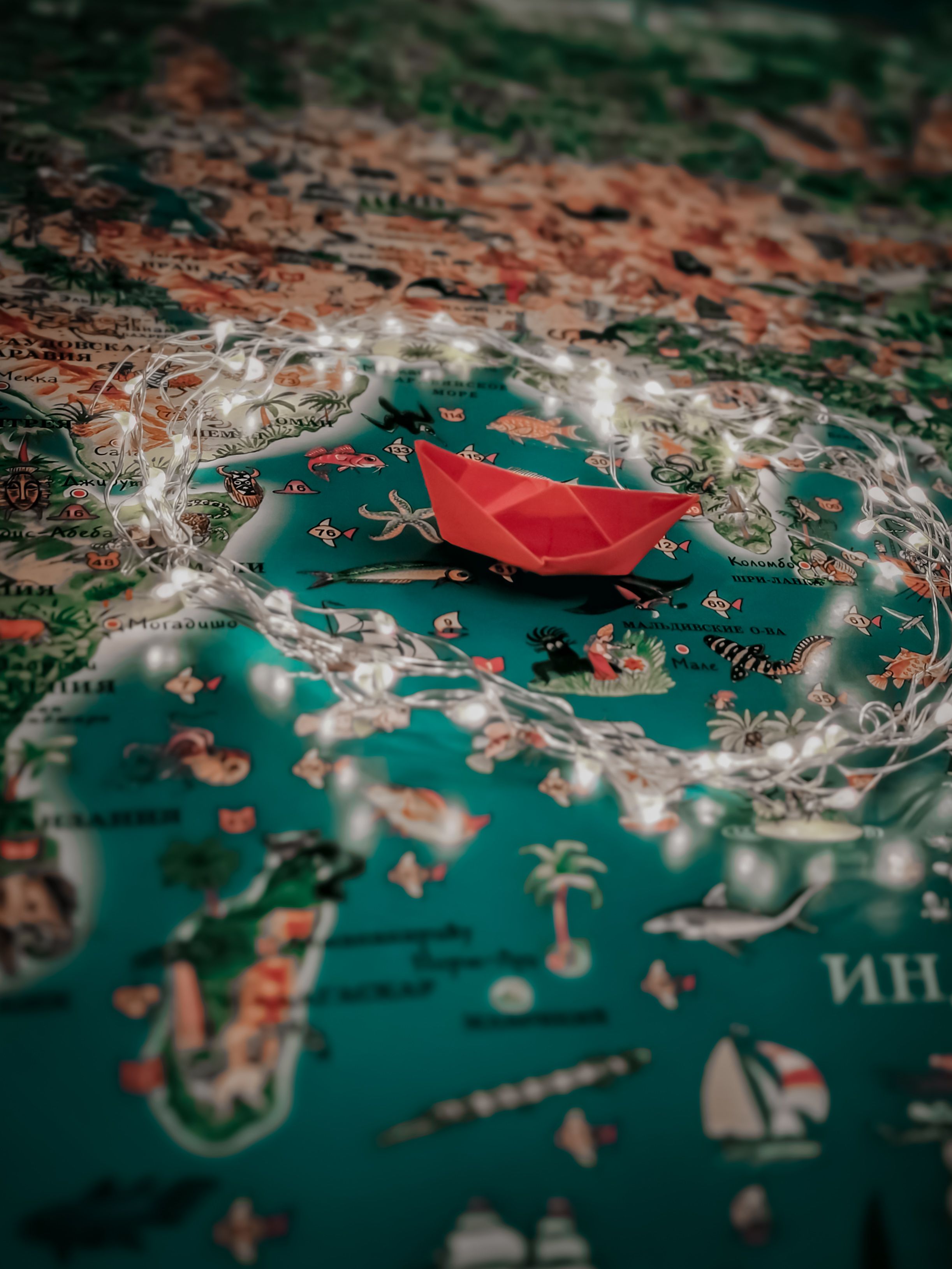 whimsical illustrated map of a small town