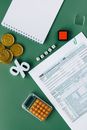 Tax Documents on the Table