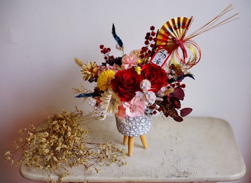 Bouquet of Flowers on the Table