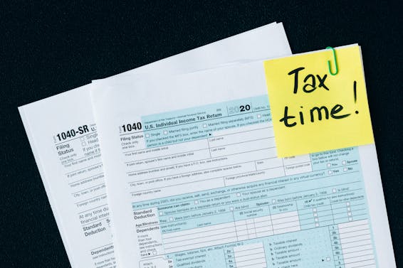 Tax Documents on the Table