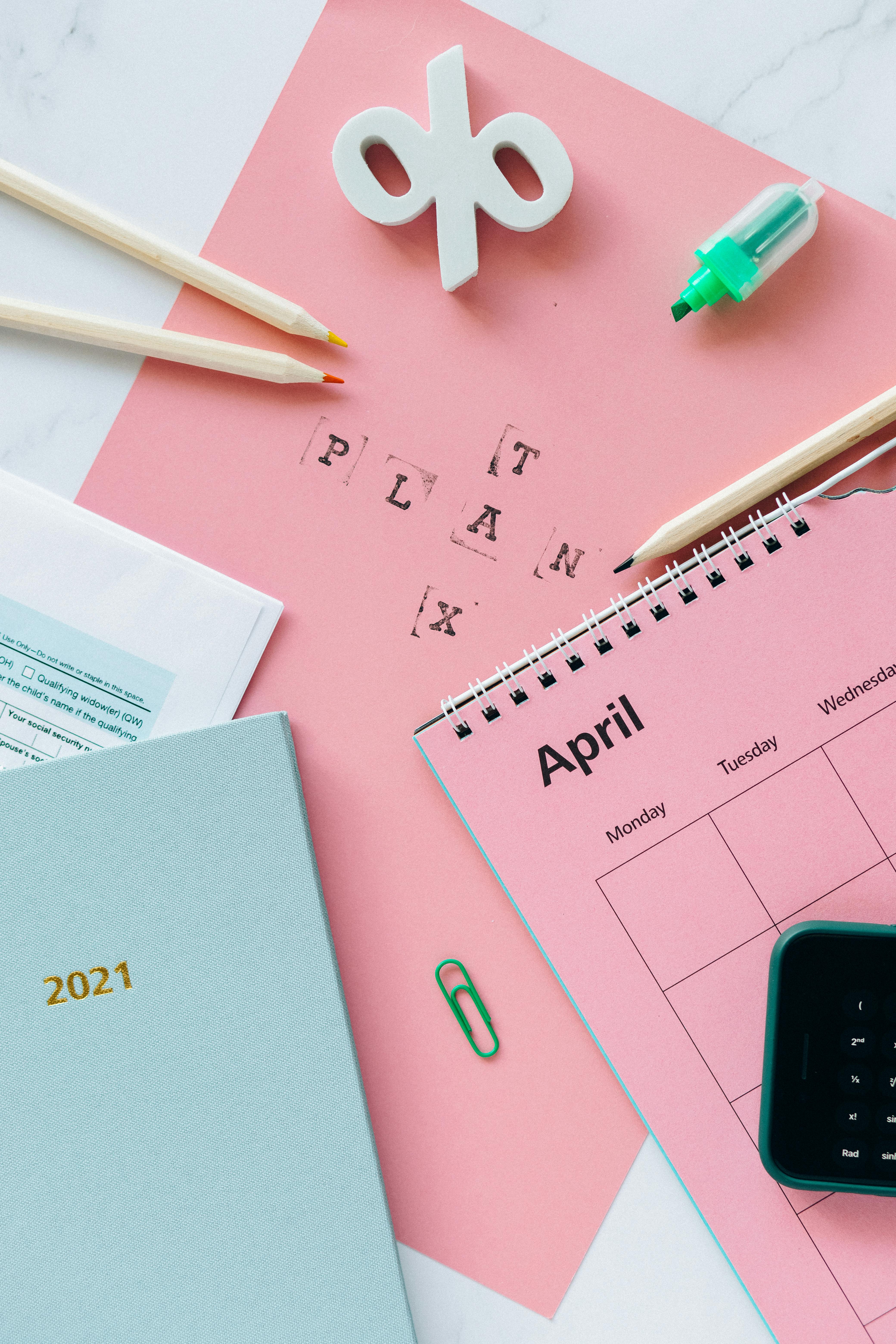 tax return form and notebooks on the table