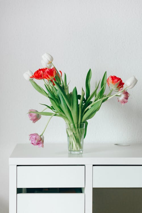 Flowers in a Glass Vase