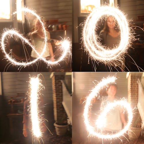 Free stock photo of 2016, new year, sparklers