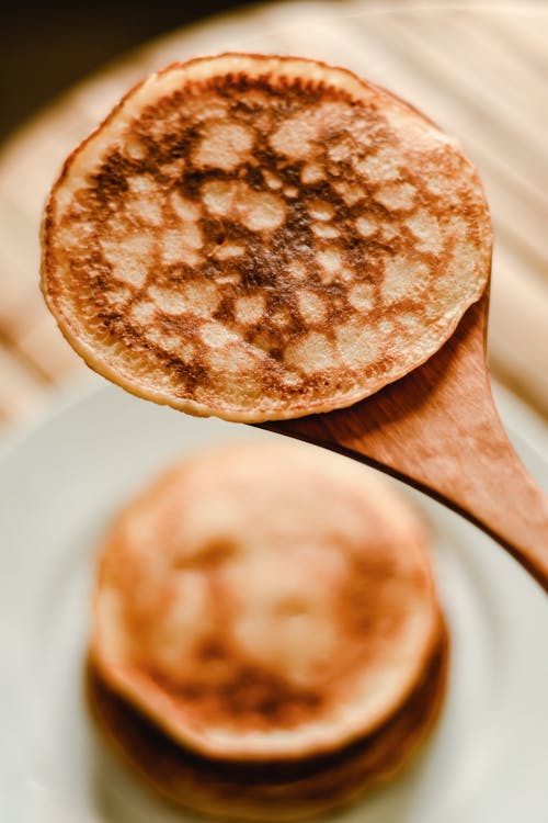 A Close-Up Shot of a Pancake