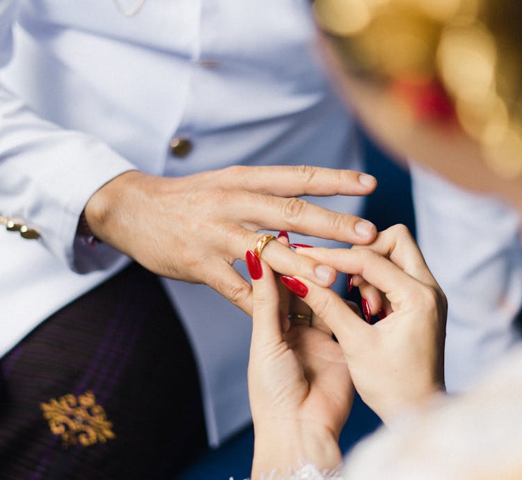 Bride And Groom On Wedding Ceremony 