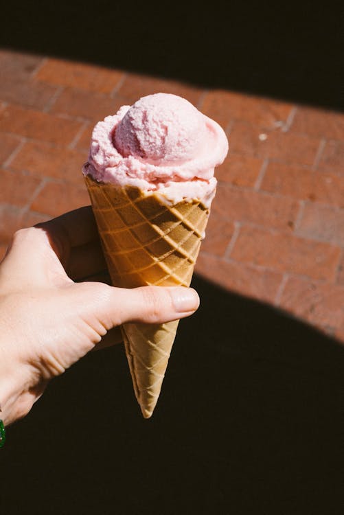 A Person Holding an Ice Cream 