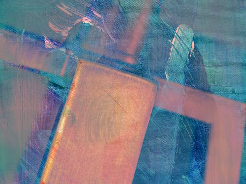 
A Close-Up Shot of an Abstract Painting