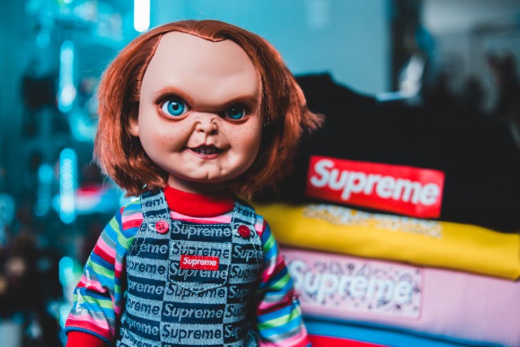 Chucky Doll Dressed In Supreme