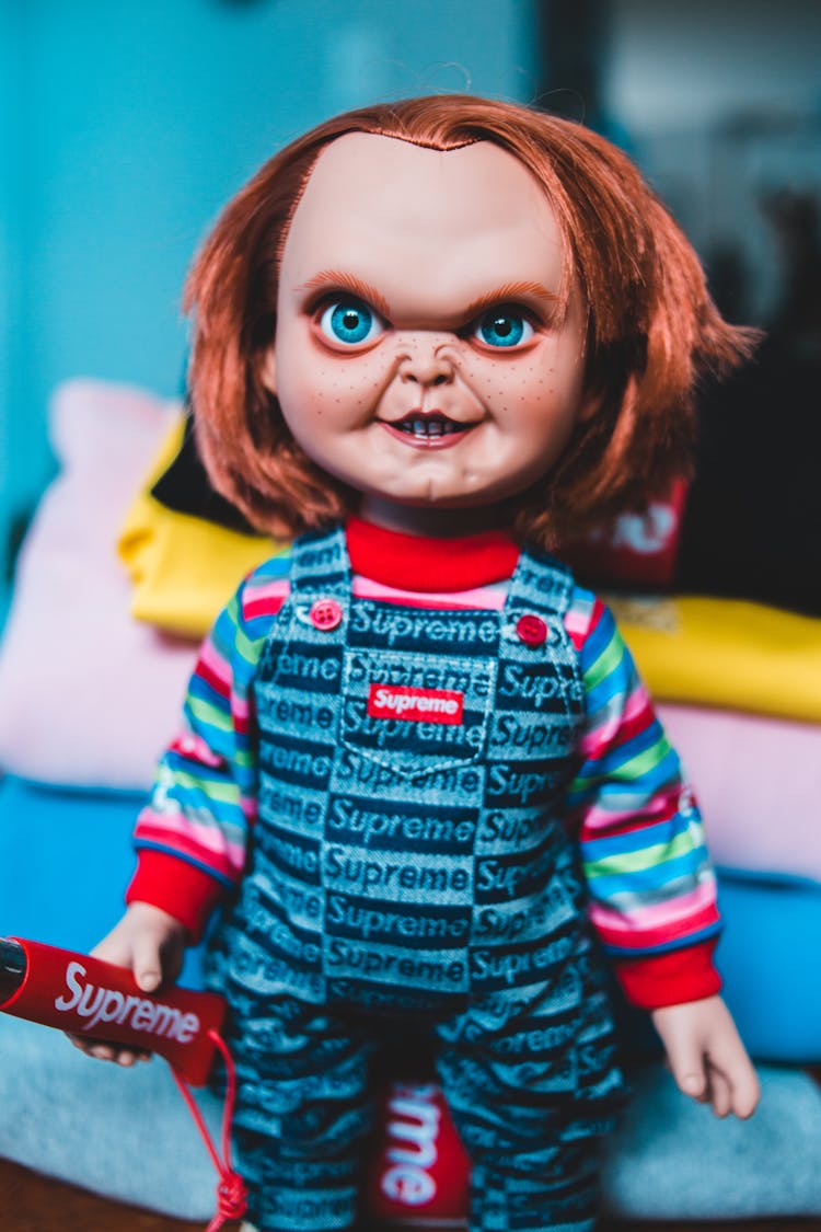 Chucky Doll Dressed In Supreme