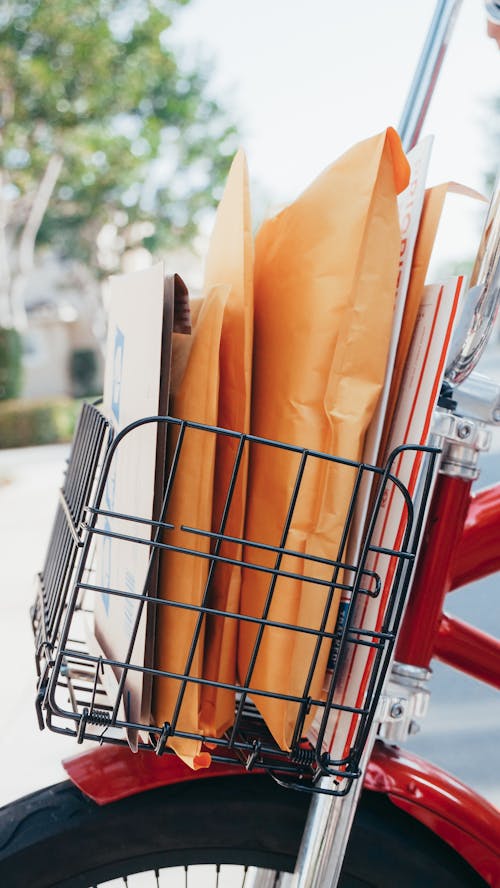 Stainless Steel Shopping Cart With Papers